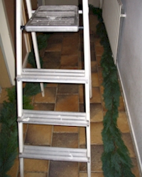 Guirlande ophangen